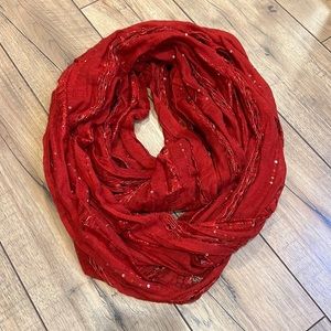 Red Sparkled Scarf
